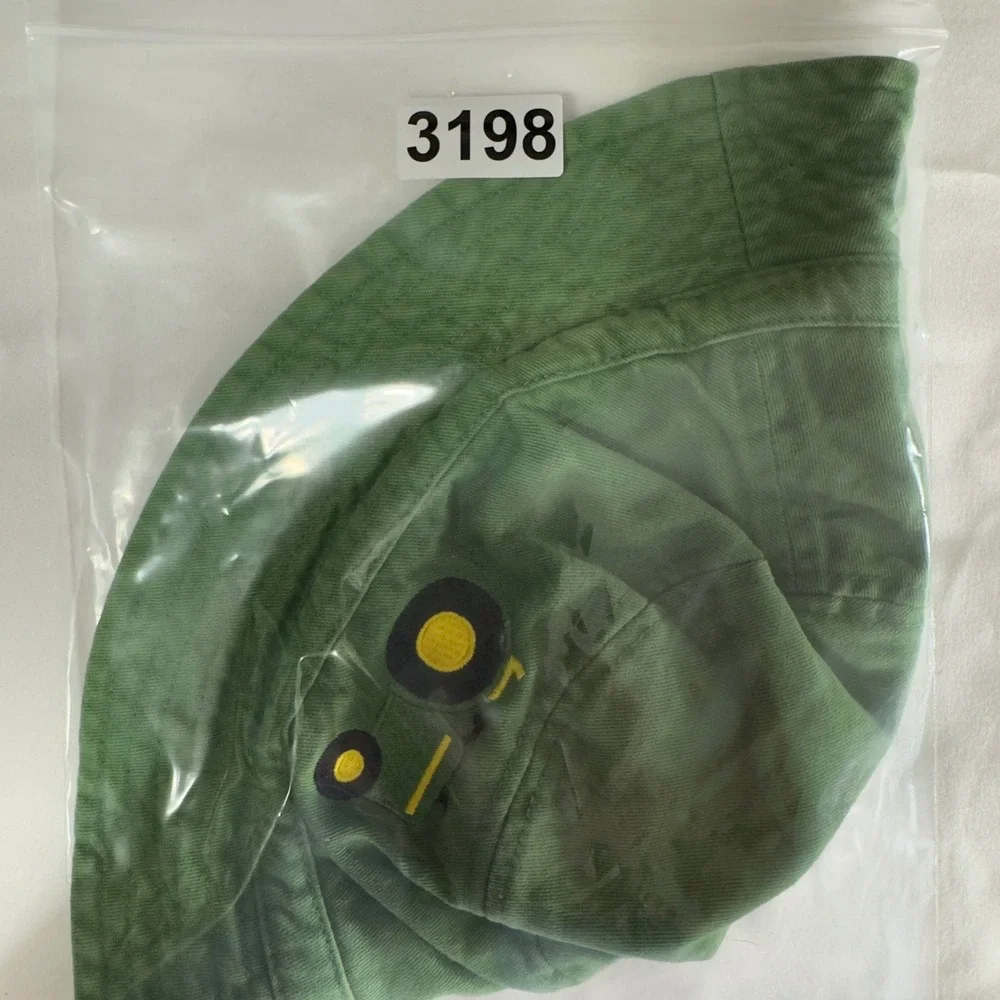 3198 | John Deere Tractor Embroidered Cotton Bucket Sun Hat Green Toddler OS